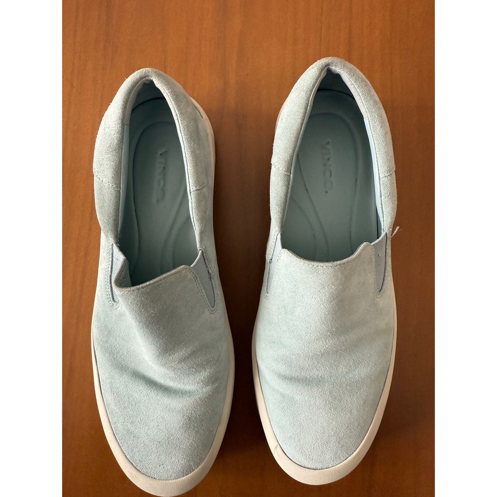 Vince Women's Slip On Sneakers Suede Casual Shoes‎ Size 7.5M Light Blue